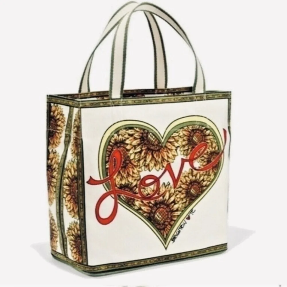 BRIGHTON Something Wonderful Sunflower LOVE Tote Bag - Picture 1 of 15